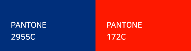 pantone 2955c, pantone 877c